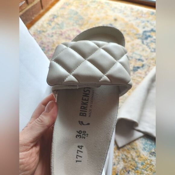Birkenstock Womens 1774 Sylt Vanilla Padded Leather Slides. NIB. Size 5N - Picture 9 of 9